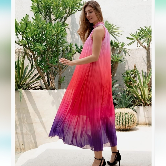 Paintcolors ombre maxi dress - pinks, purple - Picture 3 of 15